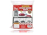 Vacuum Storage Bags by LPSC, 8 Thick Jumbo Space Saver Bags + Free Travel Pump.