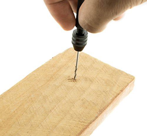 image for Bastex Precision Pin Vise Hand Drill with Twist Bits - Set of 11 Piece