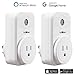 TUXWANG WiFi Smart Plug Socket Wireless Outlet Compatible with Alexa and Google Home, No Hub Required, Remote Control Your Devices from Anywhere, Timing Function (2 Pack)