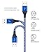 Mscrosmi 4 Pack 3FT 6FT 6FT 10FT Nylon Braided USB Charging cable compatible with iPhone 7/7Plus/6s/6s Plus/6/6Plus/5s/5c/5,iPad/iPod,iOS devices and more.(Black,Blue White,Gray Gold,Rose Gold)
