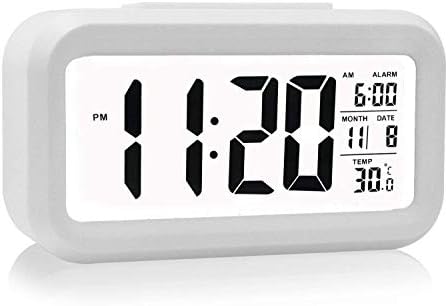 BlueIdea White Digital Alarm Clock (LED)