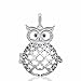 EUDORA Harmony Ball Wise Owl 20mm Pendant Serenity Prayer Long Pregnancy Necklace, 45