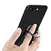 OnePlus 5 Slim Case, Orzly Slim-Stand Protective [Anti-Scratch] Skin Case Cover for OnePlus 5 in BLACK with Integrated Ring Stand for Handy Grip & Display Stand