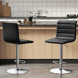 NicBex Swivel Bar Stools Modern PU Leather