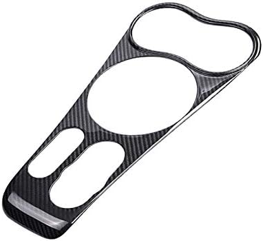 車の装飾ストリップステッカー 真のカーボンファイバーギアシフトパネルカバーミニf60用セントラル