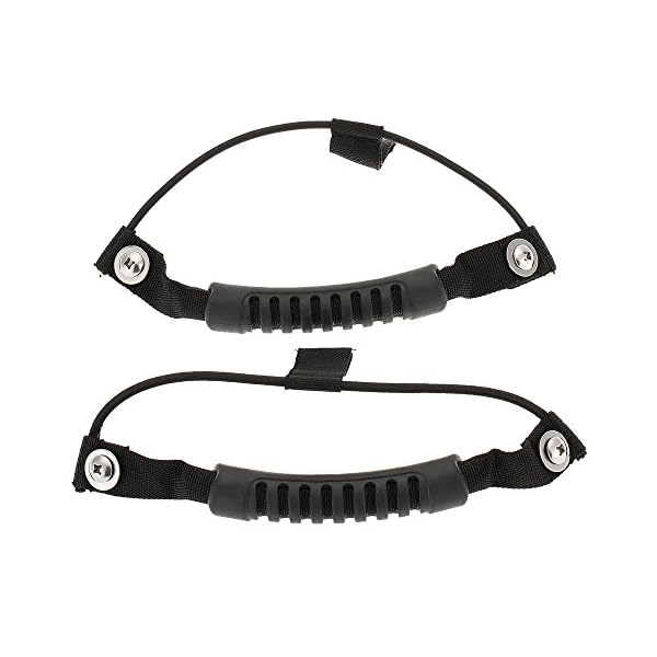 SysPodTM-New-2pcs-Kayak-Canoe-Boat-Side-Mount-Carry-Handle-with-05cm-Diameter-Bungee-Cord-Accessories-Black-Rubber-Handle-Fixing-Paddle