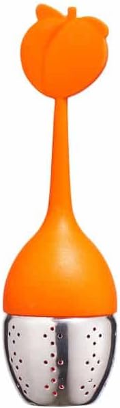 Fitvia Peach Tea Infuser Tea Strainer in Orange Peach Design For Easy of Tea Preparation Delicious Flavours Our Tea.