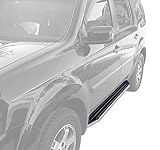 MaxMate Premium Custom Fit 09-15 Honda Pilot Side Step Running Boards Nerf Bars (2pc with Mounting Bracket Kit)