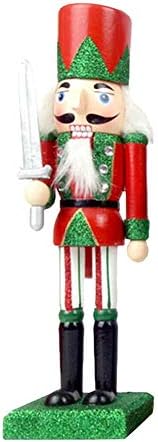Gedeihen Christmas Wooden Nutcracker Soldier, Christmas Nutcracker Figures, Stand Nutcracker Christmas Decorations, 38CM Christmas Nutcracker (B)