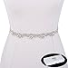 Rhinestone Applique for Wedding Dress Belt Embellishment-Silver