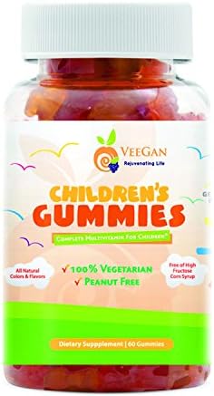 Veegan Children's Complete Multi Vitamin Gummies - Vegetarian, Kosher &amp; Gelatin Free - 60 ct