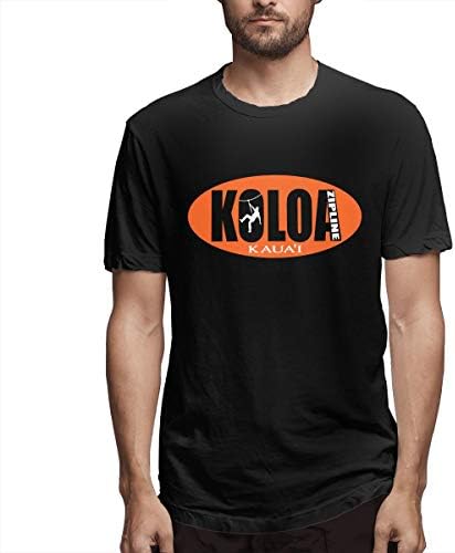 Laceymlandy Graphic Printed Short Sleeve Koloa Surf Light Weight Mens Black T Shirt