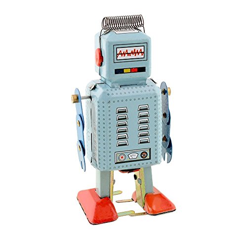 Actopus Vintage Style Windup Toys Robot Metal Tin Clockwork Spring for Novalty Xmas Gift