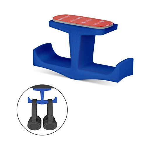Brainwavz BigT Under Desk Headphone Stand Mount Holder, for Gaming, Music, Mobile Headsets Hanger, No Screws (Blue)