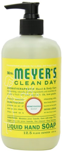 Mrs. Meyer's Clean Day Hand Soap Liquid, Honeysuckle, 12.5-Fluid Ounce Bottles (Pack of 6)