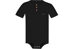 Landofgenie Men's Short Sleeve Bodysuit Polo Collar Onesie Pajamas with Crotch One Piece Romper