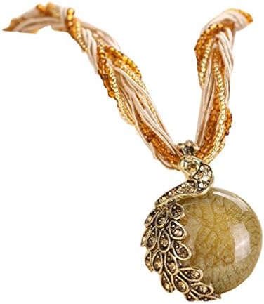Gifts!Women Necklace Daoroka Cats Eyes Opal National Personality Peacock Pendant Necklace Fashion Jewelry for Mom Girlfriend