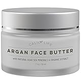 Calily Life Organic Argan Face Cream with Dead Sea Minerals, 1.7 Oz. – Ultra-Hydrating - Anti-Wrinkle and Anti-Aging - Smooths, Moisturizes and Regenerates