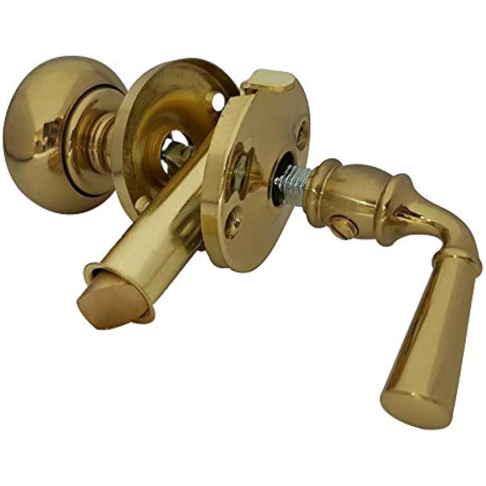 QCAA Solid Brass Storm Door Latch, Polished Brass, 1 Pack eBay