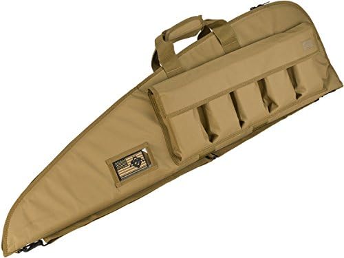 Evike 42" Deluxe Padded Rifle Case with External Mag Pockets (Color: Tan) - (PID: 33258)