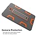 XIQI Compatible with Samsung Galaxy Tab A 10.1 2016 Case, Three Layer Hybrid Rugged Heavy Duty Anti-Slip Case Full Body Protection Cover for Tablet SM-T580/T-585,Grey/Orange