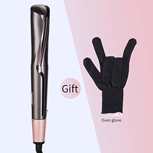 Professional Hair Straightener Curling Iron 2 in 1 Tourmaline Ceramic Twisted Flat Iron for All Hair Types with LCD Digital Display & Auto Shut-Off From AMULISS