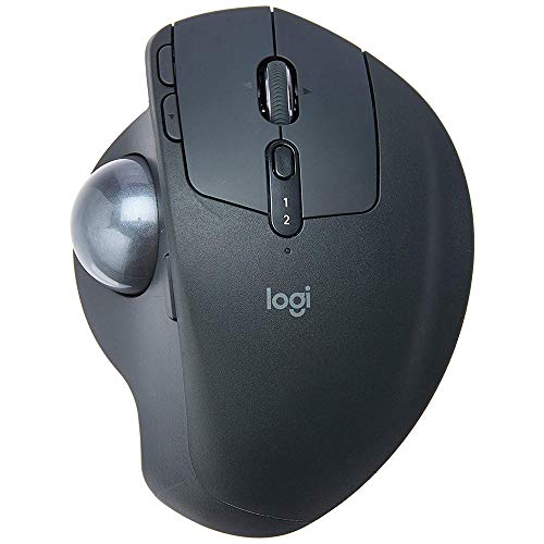 Logitech MX Ergo Wireless Trackball Mouse Graphite Bundle with Deco