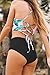 Cupshe Fashion Women's Leaves Printing Bikini Set Beach Bathing Suit (L), Multicolor