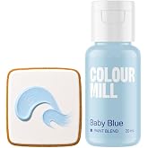 Colour Mill Edible Food-Coloring Paint Blend &ndash; Vibrant Cake &amp; Fondant Decorating Food Colors for Cookies, Chocolate, Royal Icing &amp; Desserts 20 Milliliters - Matte Baby Blue
