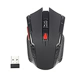 Portable Perman 2.4GHz Mini Wireless 6 Buttons Optical Gaming Mouse Mice with USB Receiver for Computer PC Laptop Black