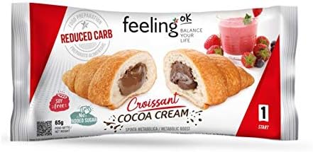 Cornetto per colazione dietetico 10 x 65g feeling ok croissant start stage 1 ripieno cioccolato B081K638XX