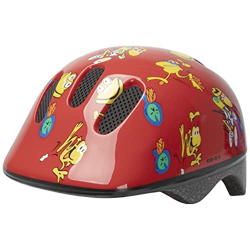 M-Wave Ventura Casque enfant Grenouilles Rouge 46-52 cm