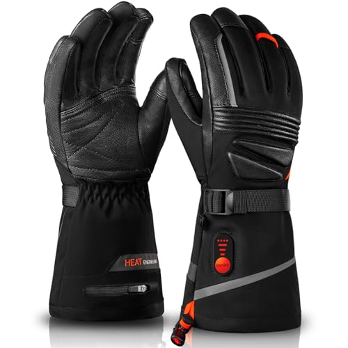 Photo 1 of MATKAO Heated Gloves for Men Women, Update Rechargeable Electric Battery Heated Glove, Waterproof Ski Gloves Touchscreen Gloves for Hiking,Cycling,Motorcycle Outdoor Winter Sport