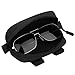 Huntvp Eyeglasses Hard Case Tactical Molle Zipper Sunglasses Carrying Case 1000D Nylon with Clip (Black)