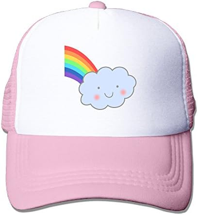 DACHEN Adut Rainbow Clouds Snapback Baseball Cap Outdoor Sports Mesh Hat Sun Hats Pink