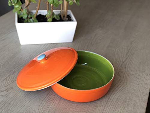 Uno Casa Ceramic Tortilla Warmer - Tortillas Server also Suitable as a Hot pancake or even Chips Storage Container and other Food Warmer - Safe to Use in a Microwave, Oven - Measures at 8.5 Inch - Thumbnail 5