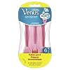 Gillette Venus Sensitive Disposable Razors for Women with Sensitive Skin, 6 Count, Delivers Close Shave with Comfort