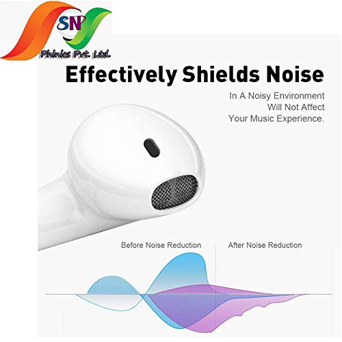 phinics 12 TWS Wireless Bluetooth Earphone Mini Twin Portable Bluetooth Headset, with Active Noise Cancellation Technolo