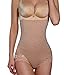 Gotoly Women's Silky Microfiber Corset Body Briefer Bodysuit Slimming Shapewear (M/L, Beige)