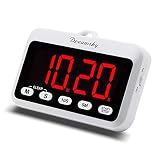 DreamSky Portable Digital Kitchen Timer with Large Red Number Display, Count Up/Down Timer with ON/OFF Button, Magnetic Back Foldout Stand, Battery Operated Timers for Cooking Baking Yoga.