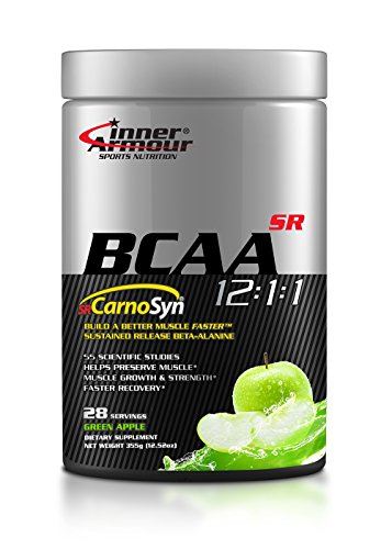 Inner Armour BCAA with SR CarnoSyn®, Green Apple | Sustained Release Beta-Alanine, Improved Muscle Retention of Carnosine | 28 Servings