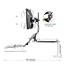 North Bayou Sit Stand Desk Converter Height Adjustable Standing Desk Workstation for Two Screens up to 24” 33lbs Computer Monitor Mount Arm with Keyboard Traythumb 1