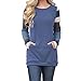 Kool Classic Women's Casual Cotton Knitted Long Sleeve Lightweight Tunic Tops