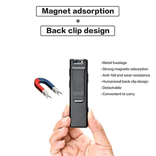 Camera no WiFi Needed - Mini Body Camera Video Recorder - Camera Motion Activated - Nanny Small Cam - Tiny Camera - Small Security Camera for Home and Office (with 32G Card) - Thumbnail 4