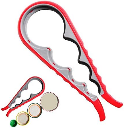 jiaoyabuy Jar Opener Bottle Opener Can Opener Twist Off Bottle Opener Multipurpose Kitchen Tool to Remove Stubborn Lids, Caps and Bottles