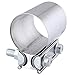 EVIL ENERGY 2.5 Inch 2 1/2 Butt Joint Exhaust Band Clamp Sleeve Stainless Steel primary