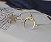 Hot New Design 1 Pair Charm Moon Star Bracelet Boho Hippie Bohemian Bangle for Best Friend (Gold)