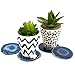Blue Agate Coasters Set of 4-3.5