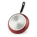 Cook N Home Nonstick Saute Fry Pan Skillet Set, 8, 9.5, and 11-Inch Kitchen Cooking Frying Saute Pan, Induction Compatible, Marble Red, 3-Piece