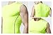 TSLA Men's Muscle Tank Sleeveless Compression Baselayer, Zero Round Neck(r15) - Neon Yellow, Medium